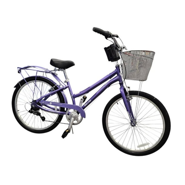 Bicicleta Urbana Huffy Seville Rodada 24 Morado