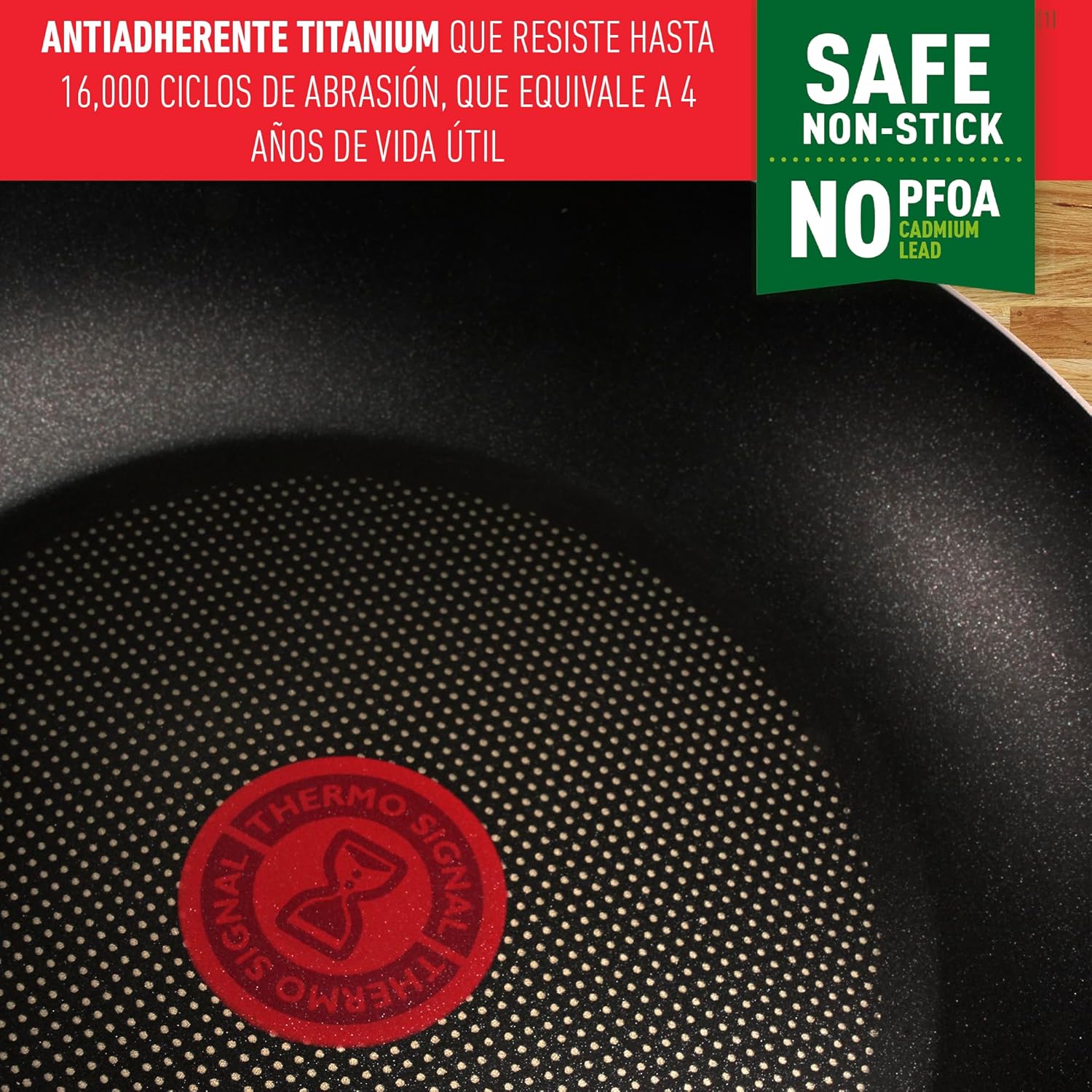 T-fal Batería de Cocina Supercook de 26 piezas Color Rojo con Antiadherente Titanium, tecnología Thermo Señal, de fácil limpieza y base difusora para crear deliciosas recetas, B929SZ84