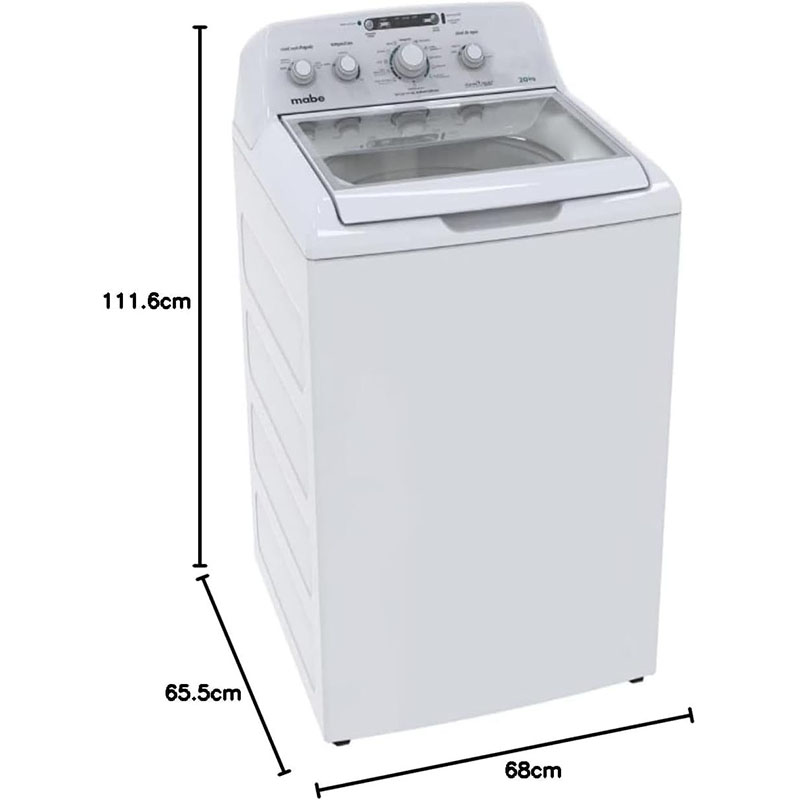 Mabe LMA70214VBAB0 Lavadora Automática, Blanca, 20 Kg