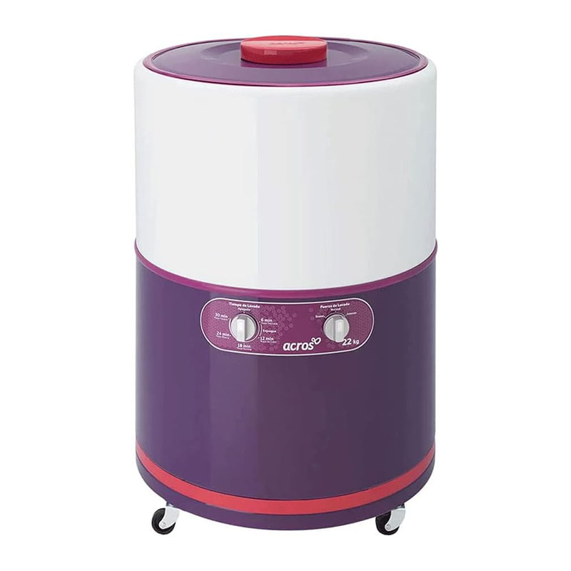 Acros Lavadora de 22kg Una tina Manual Redonda Morada modelo ALF-2253EM