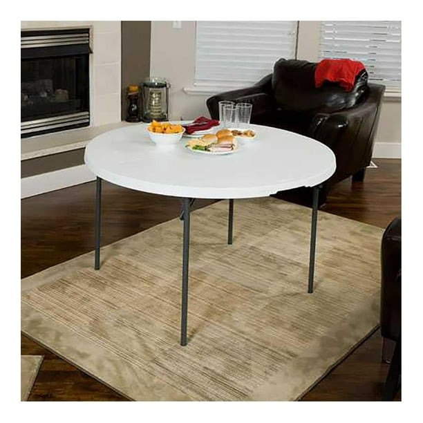 Mesa Lifetime Plegable para Exterior 121 cm Blanco