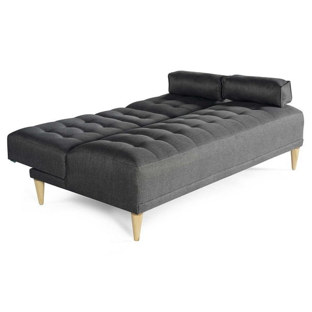 Sofá Cama Makora Queen con Memory Foam Color Oxford Lino Respaldo Reclinable de 3 Posiciones