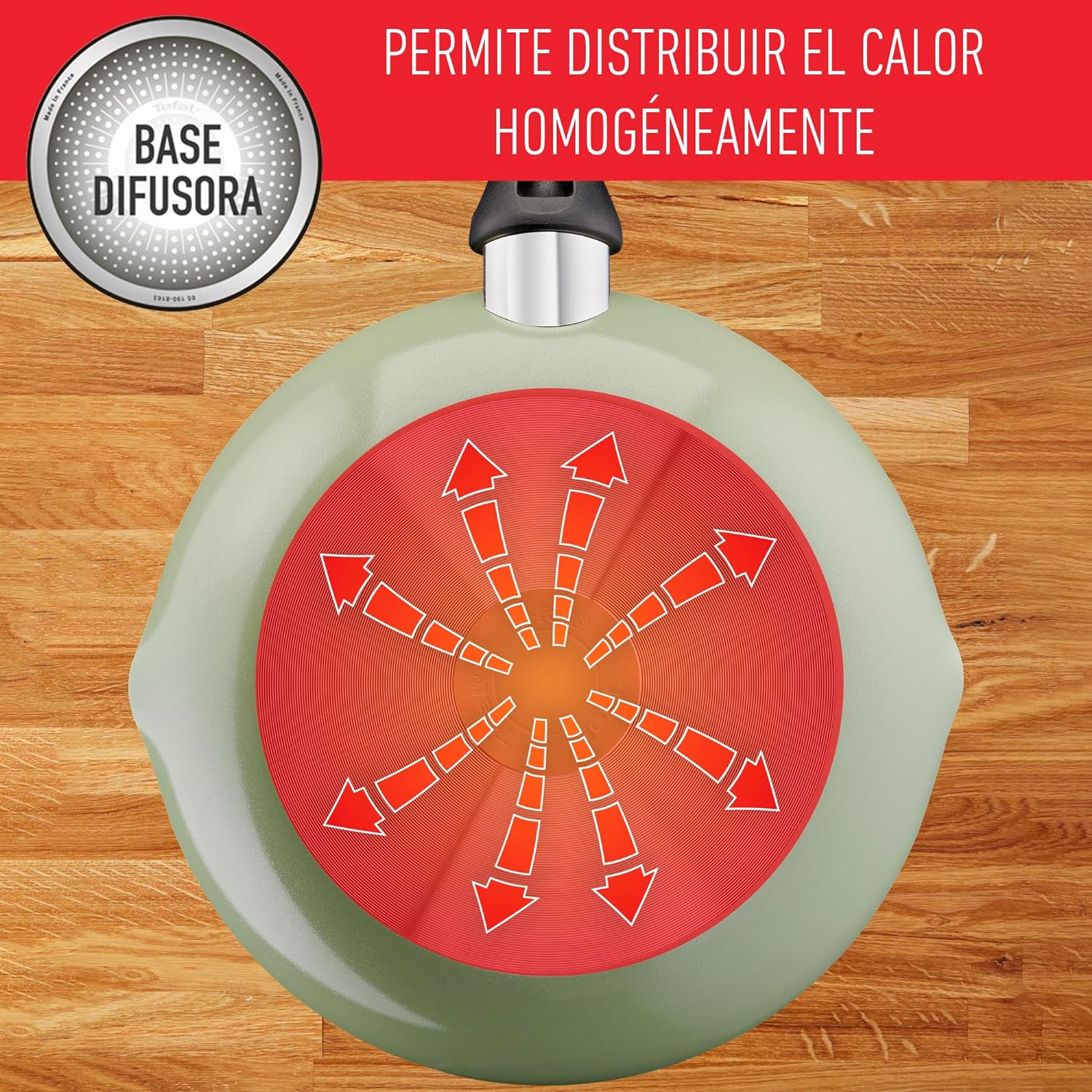 T-fal Batería de Cocina Supercook de 26 piezas Color Rojo con Antiadherente Titanium, tecnología Thermo Señal, de fácil limpieza y base difusora para crear deliciosas recetas, B929SZ84