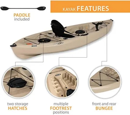 Lifetime Kayak de Pesca Angler amarack 100 (Remo Incluido)