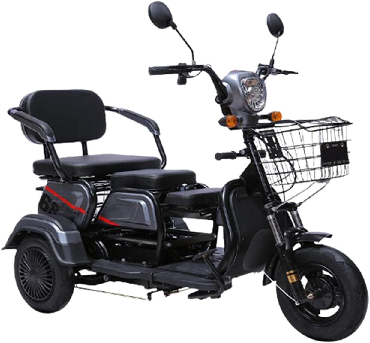 ZJDU Scooter Eléctrico De Movilidad De 3 Ruedas,Dispositivo De Silla De Ruedas Móvil Eléctrico para Adultos -Ajuste De 3 Velocidades,Adecuado para Personas Mayores,Discapacitados, Adultos