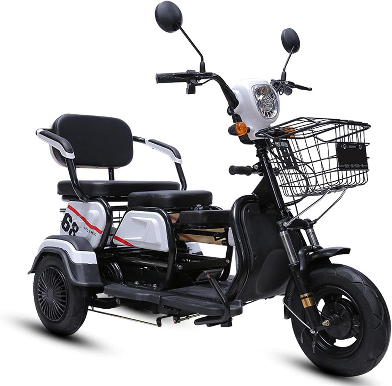 ZJDU Scooter Eléctrico De Movilidad De 3 Ruedas,Dispositivo De Silla De Ruedas Móvil Eléctrico para Adultos -Ajuste De 3 Velocidades,Adecuado para Personas Mayores,Discapacitados, Adultos