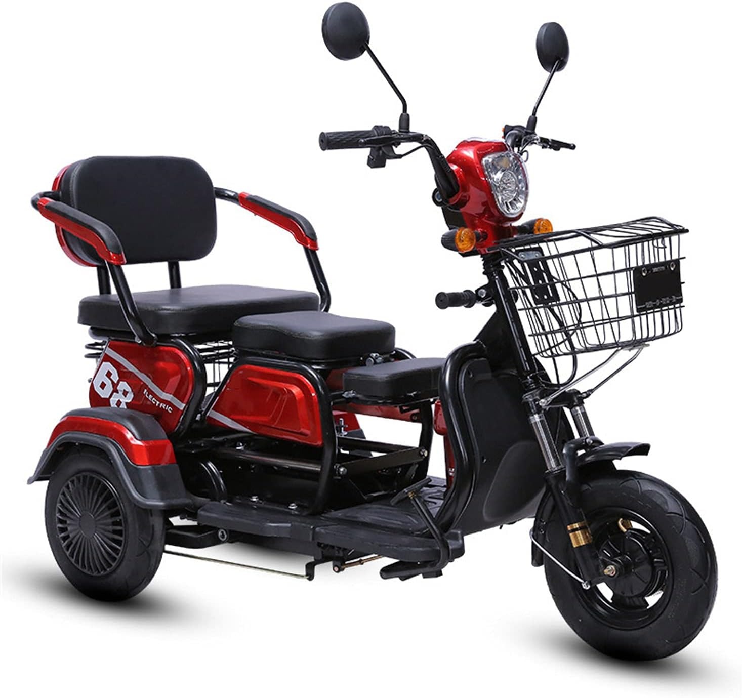 ZJDU Scooter Eléctrico De Movilidad De 3 Ruedas,Dispositivo De Silla De Ruedas Móvil Eléctrico para Adultos -Ajuste De 3 Velocidades,Adecuado para Personas Mayores,Discapacitados, Adultos