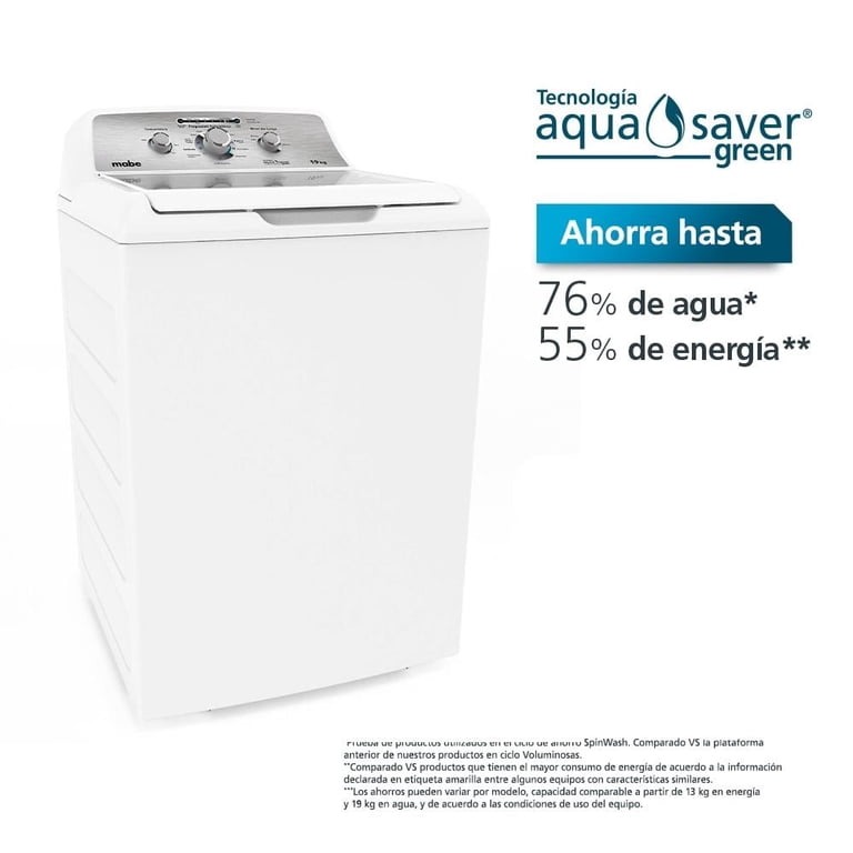 Lavadora Mabe 19 Kg Blanca