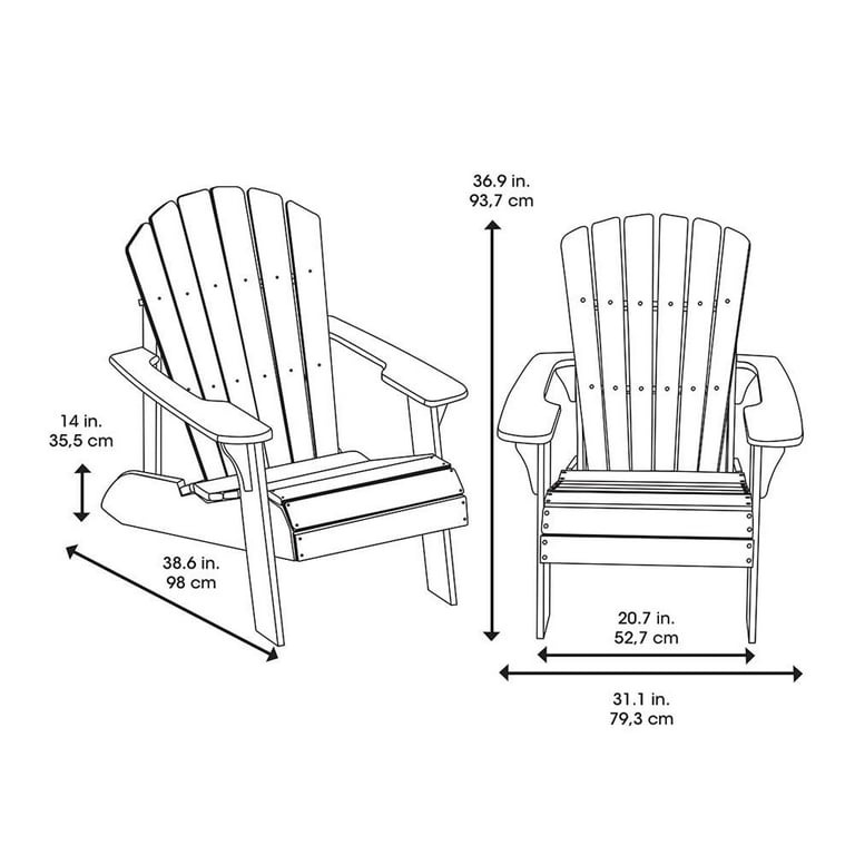 Silla Lifetime Adirondack Chocolate