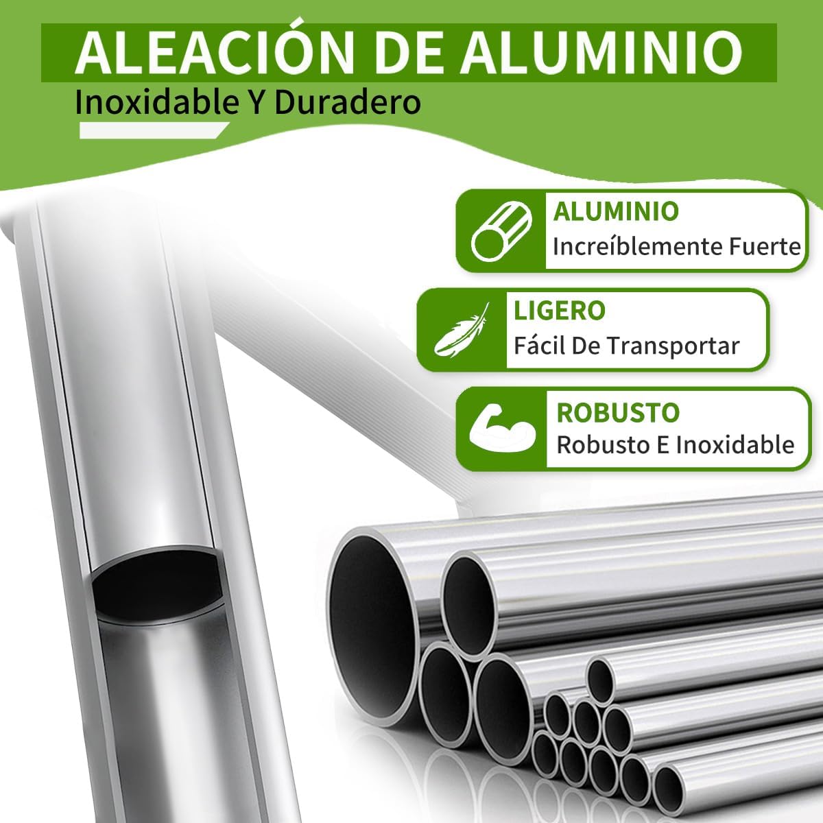 Bowoshen Escalera Telescópica de 5 Metros con Ganchos Escalera Recta de Aluminio Soporta 150 kg Plegable De Retracción Multiusos Extensible Compacta y Portátil Bloqueo De Escalón