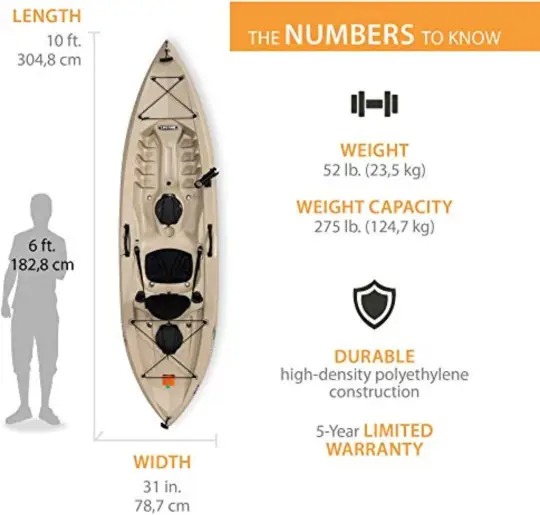 Lifetime Kayak de Pesca Angler amarack 100 (Remo Incluido)
