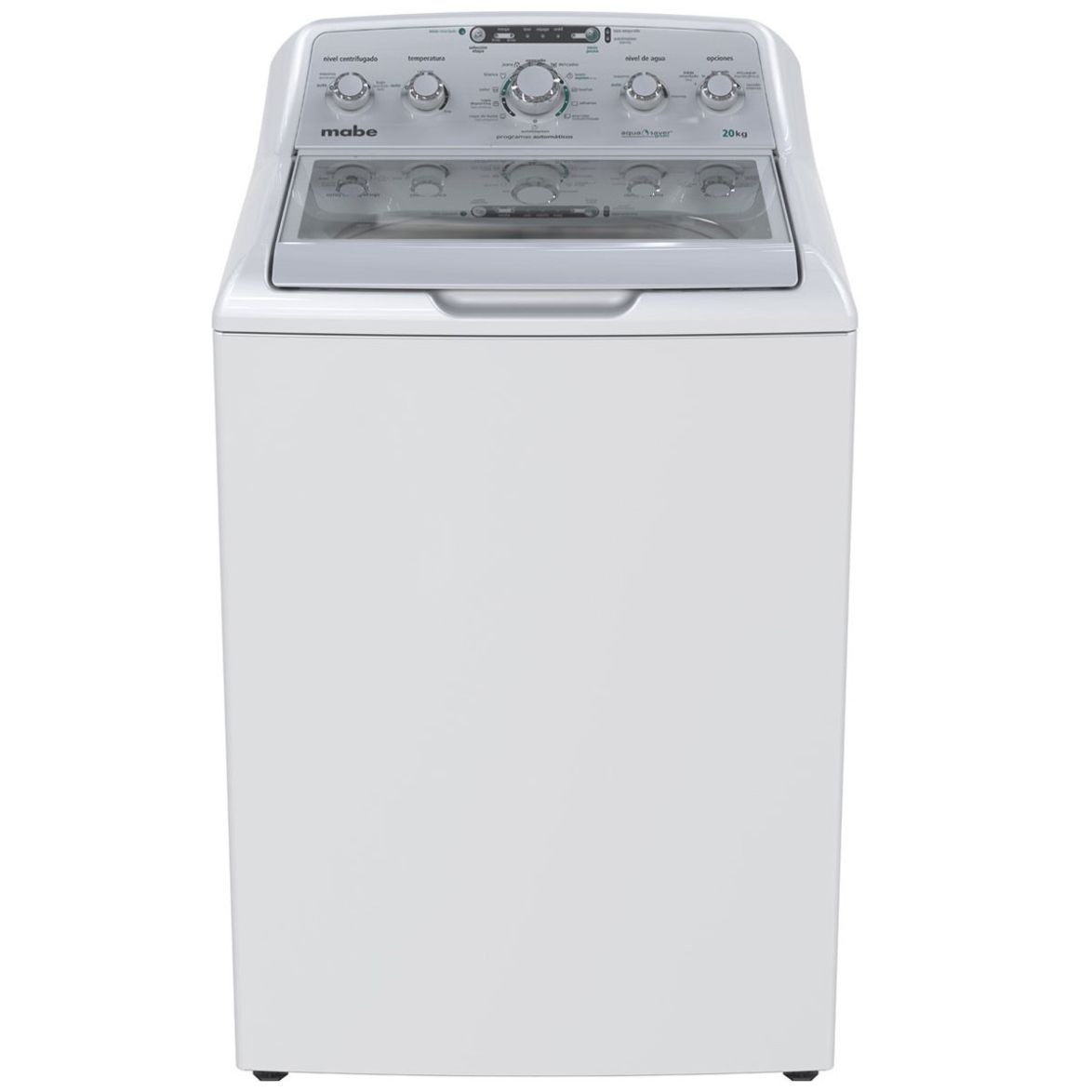 Paquete Mabe Lavadora Carga Superior 20 Kg Blanco Mabe Y Kit de Jabón Lma70215Vbab0