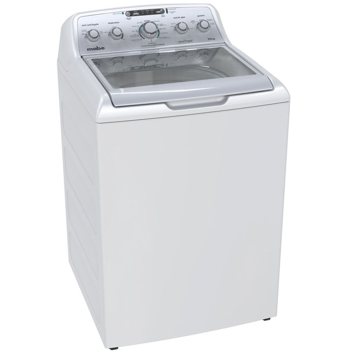 Paquete Mabe Lavadora Carga Superior 20 Kg Blanco Mabe Y Kit de Jabón Lma70215Vbab0