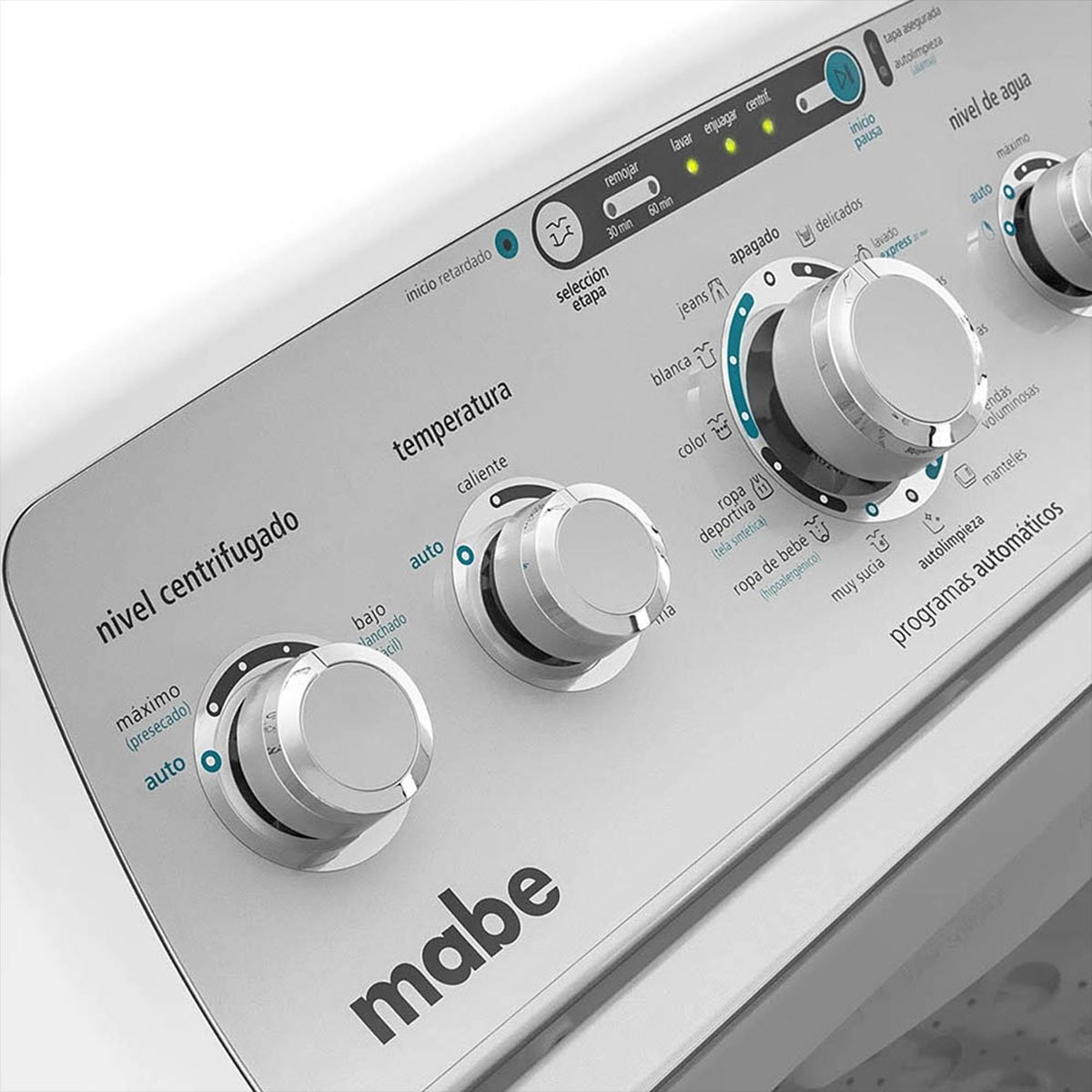 Paquete Mabe Lavadora Carga Superior 20 Kg Blanco Mabe Y Kit de Jabón Lma70215Vbab0