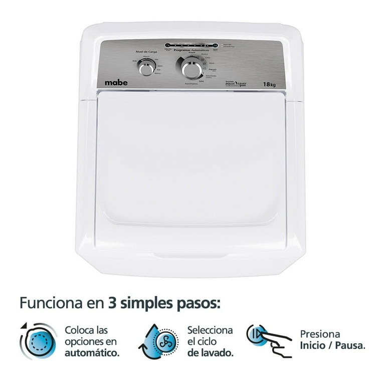 Lavadora Mabe 18 kg Blanca LMA78112CBAB0 Carga Superior
