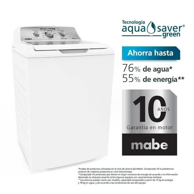 Lavadora Mabe 19 Kg Blanca
