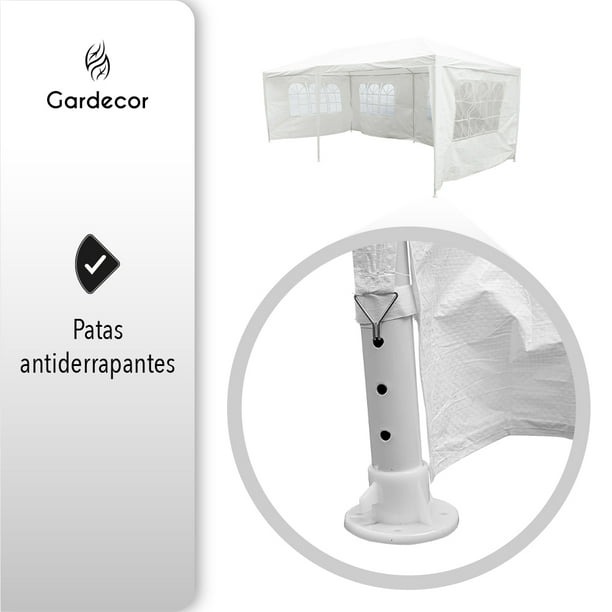Carpa TOLDO CON PAREDES GARDECOR 6X3 COLOR BLANCO CARP-01