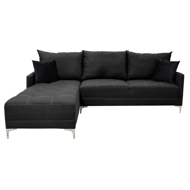 Sala esquinera Caslon, 260x180 cm, Gris Oxford El Bazar Store Moderna abotonada en esquina
