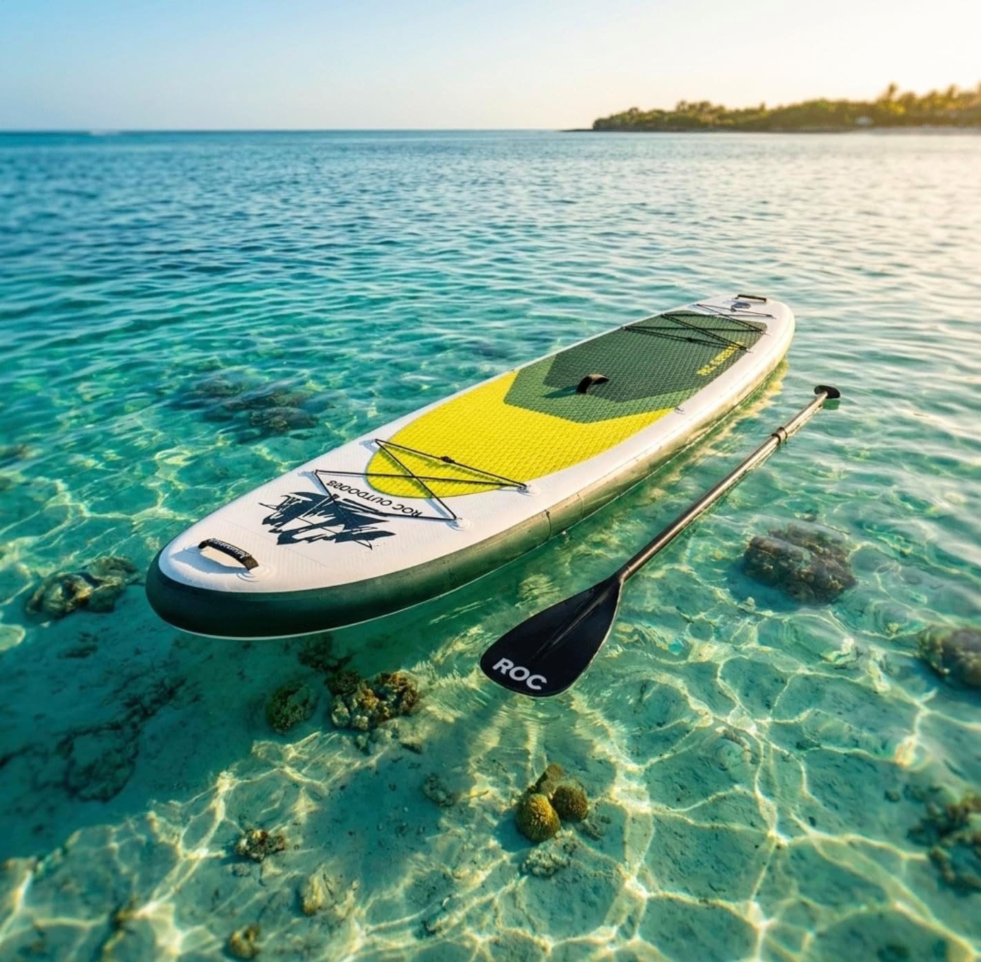 Roc Inflatable Stand Up Paddle Boards with Premium Sup Paddle Board Accessories, Wide Stable Design, Non-Slip Comfort Deck for Youth & Adults