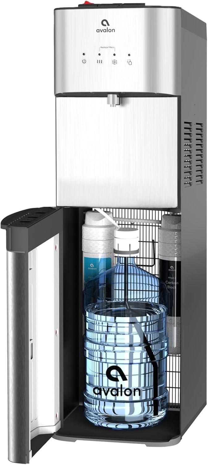 Avalon - Dispensador de Enfriador de Agua de Carga Inferior A3F con ajustes de Temperatura BioGuard-3, filtrado por UL