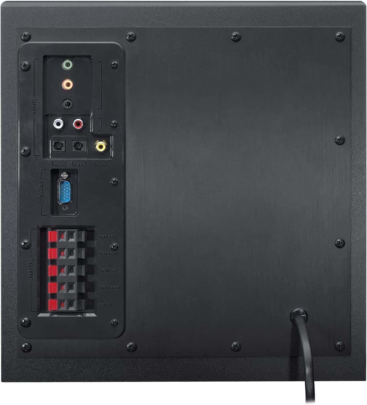 Logitech Z906 5.1 Sistema de Audio con Sonido Envolvente THX, Certificado Dolby&DTS, 500 W RMS, Multi-Dispositivos, Entradas Audio Múltiples, PC/PS4/Xbox/TV/Móvil/Tablet - Negra