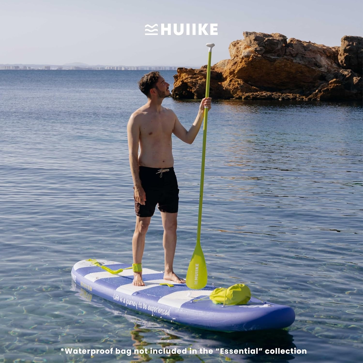Tabla de remo inflable con accesorios de primera calidad - HUIIKE | Tablas de remo inflables para adultos con asiento de kayak y remos 2 en 1 | Tabla de remo de pie, gran resistencia a la estabilidad