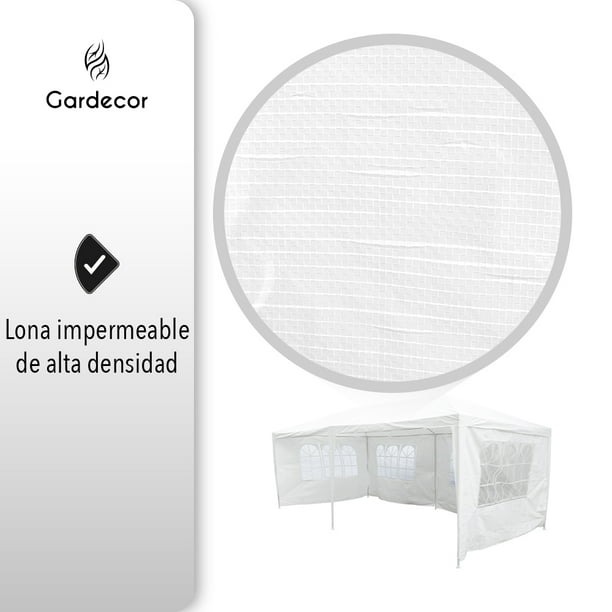 Carpa TOLDO CON PAREDES GARDECOR 6X3 COLOR BLANCO CARP-01