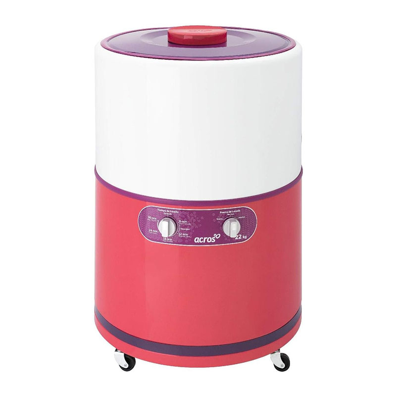Acros Lavadora de 22kg Una tina Manual Redonda Morada modelo ALF-2253EM