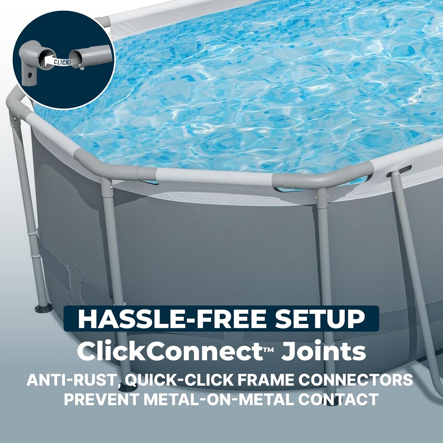 Bestway Steel Pro MAX - Juego de Piscina sobre el Piso (10 pies x 6 pies x 7 pies x 33 pies) | Incluye Bomba de Filtro de 330 galones por Hora | Piscina Ovalada para niños y Adultos