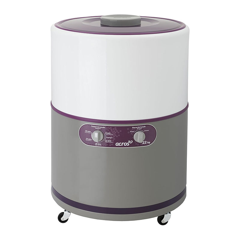 Acros Lavadora de 22kg Una tina Manual Redonda Morada modelo ALF-2253EM