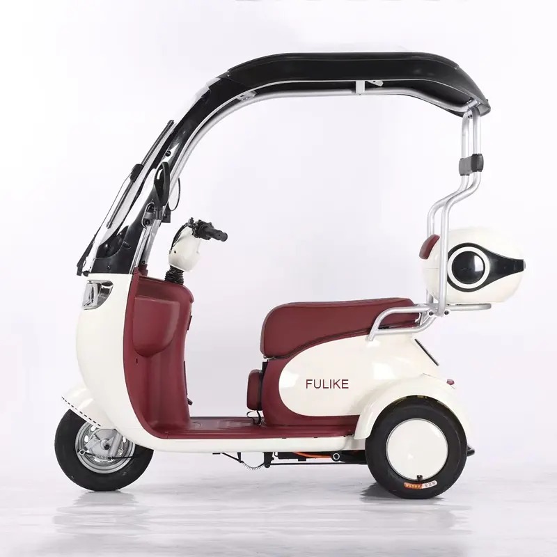 ¡Gran oferta! Triciclo eléctrico de movilidad de 3 ruedas, con neumáticos 300-8 y techo.