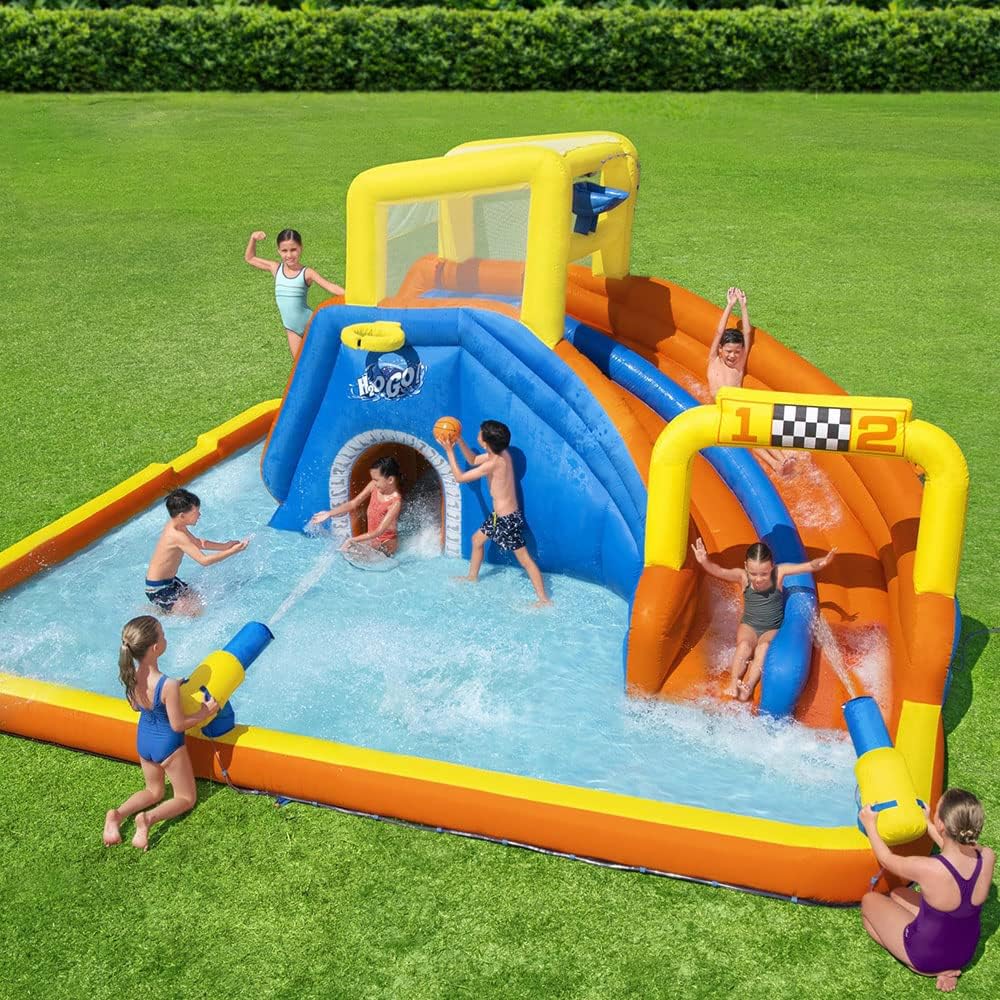 Bestway H2OGO Super Speedway Mega Water Park, 18.1 x 16.6 x 8.8 inch