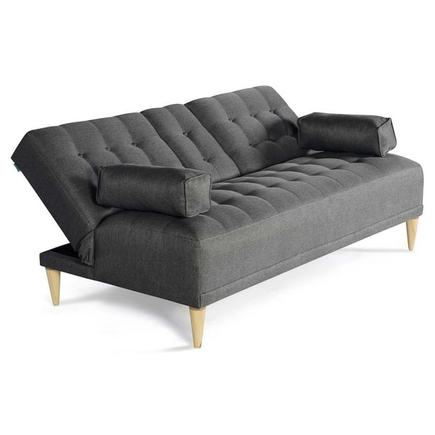 Sofá Cama Makora Queen con Memory Foam Color Oxford Lino Respaldo Reclinable de 3 Posiciones