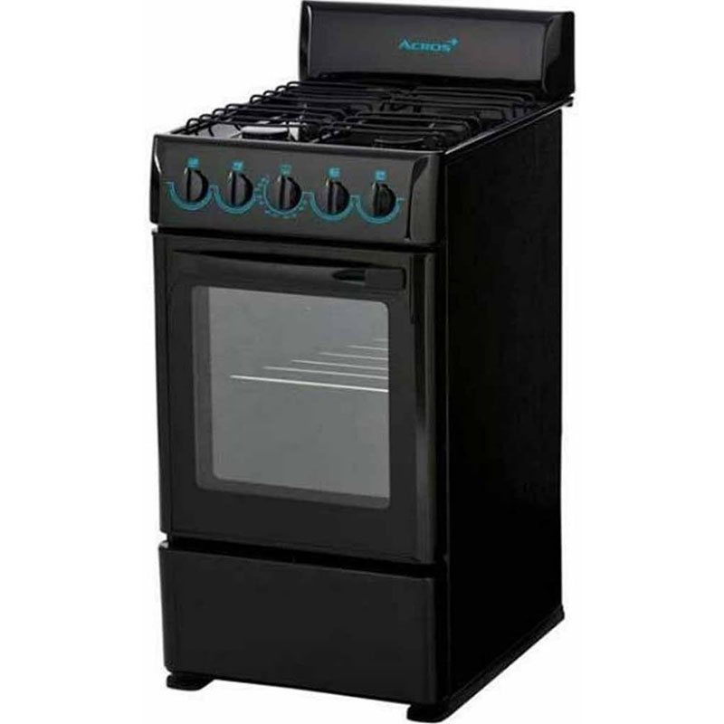Estufa Acros de 4 quemadores estampados 20 pulgadas De gas Al piso Negro modelo AW-1001B/NAW-1001B