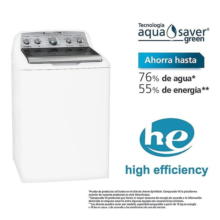 Lavadora Mabe LMA72215WBAB1 22 kg Automática Blanca