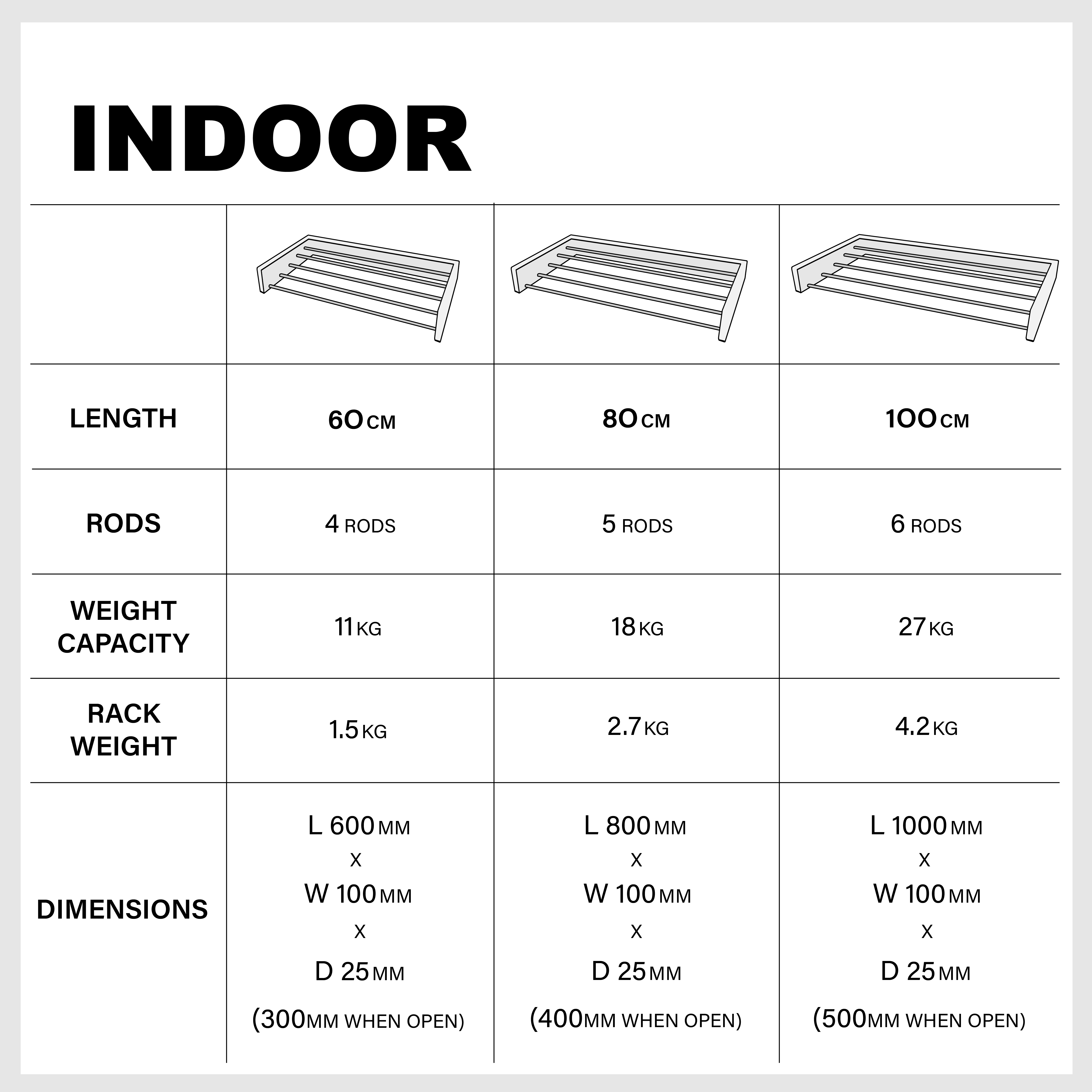 Tendedero de pared plegable para interiores y exteriores.