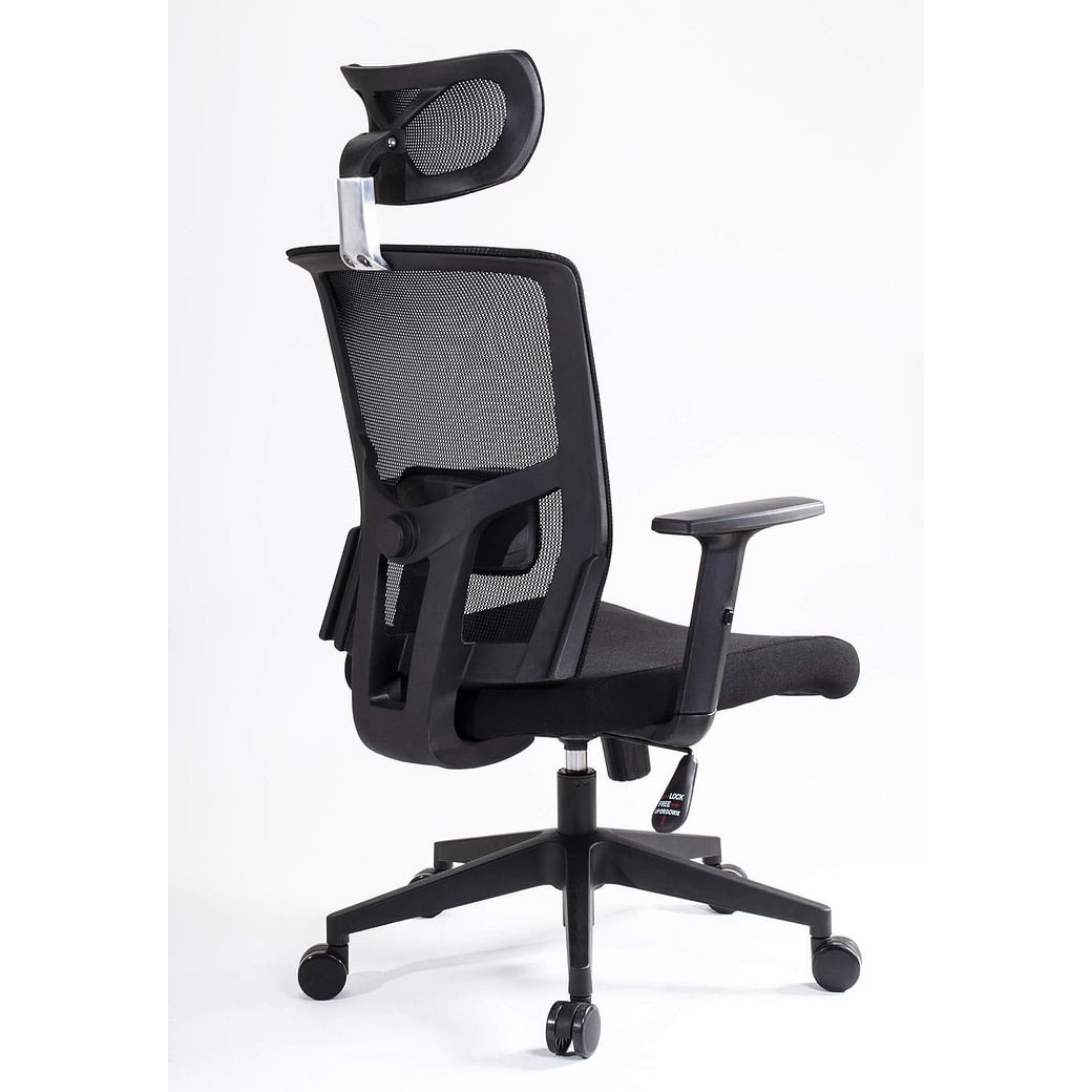 I SEATING Silla Oficina ejecutiva con cabecera y Soporte Lumbar Ajustable Silla Gamer sillas para Escritorio Silla ergonomica Caselli C