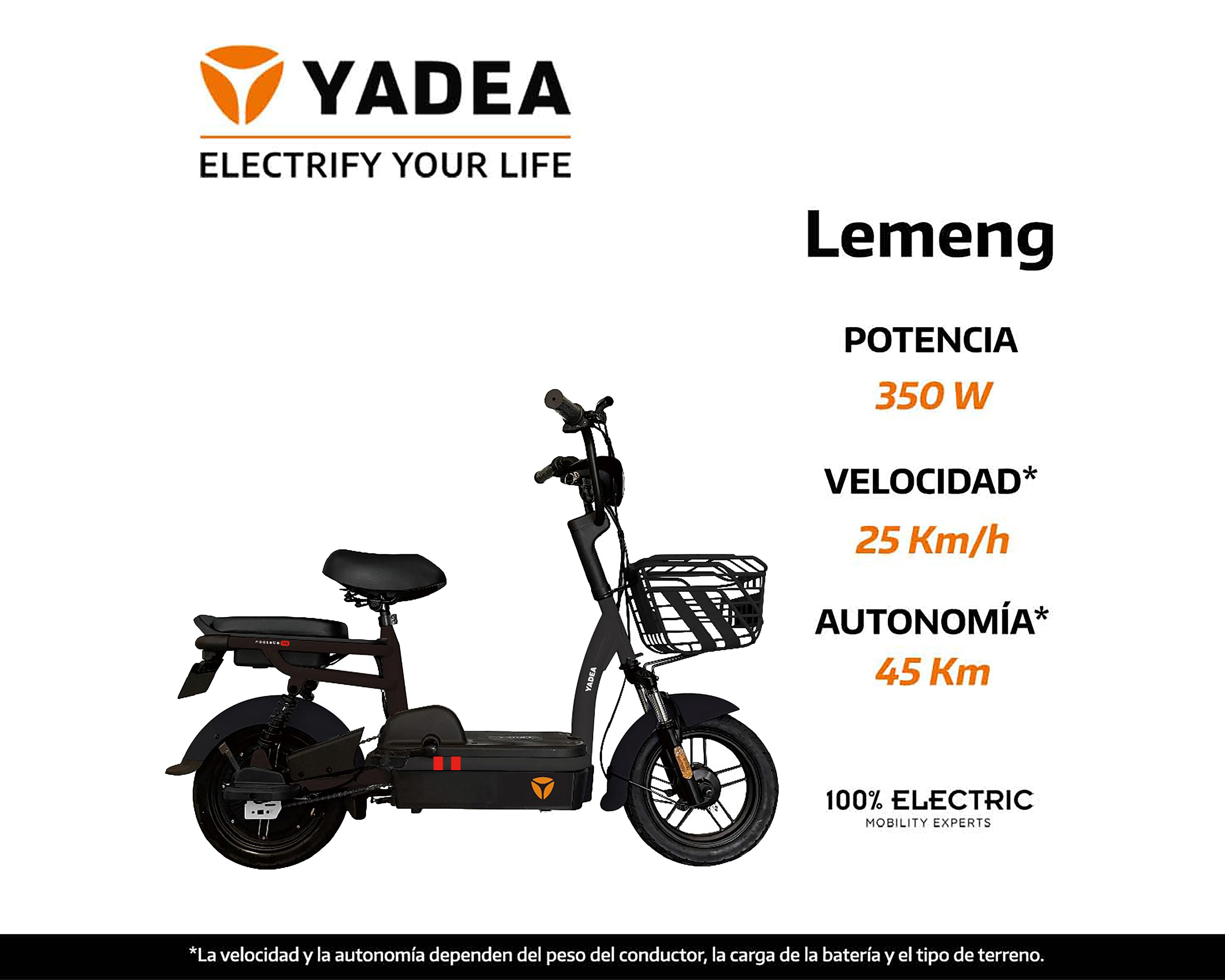 Moto Eléctrica Yadea Lemeng 2024