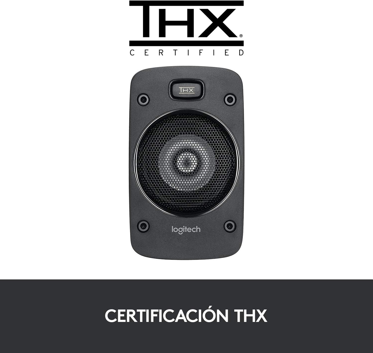 Logitech Z906 5.1 Sistema de Audio con Sonido Envolvente THX, Certificado Dolby&DTS, 500 W RMS, Multi-Dispositivos, Entradas Audio Múltiples, PC/PS4/Xbox/TV/Móvil/Tablet - Negra