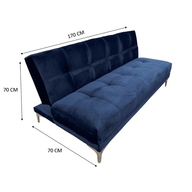 Sofá Cama Reclinable Okis Azul, 3 Posiciones, SALVANTO