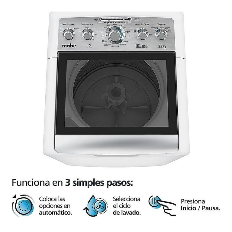 Lavadora Mabe LMA72215WBAB1 22 kg Automática Blanca