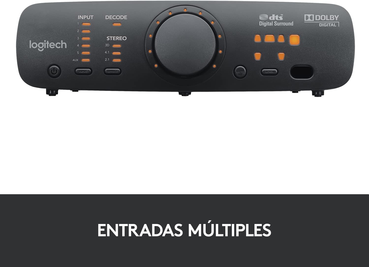 Logitech Z906 5.1 Sistema de Audio con Sonido Envolvente THX, Certificado Dolby&DTS, 500 W RMS, Multi-Dispositivos, Entradas Audio Múltiples, PC/PS4/Xbox/TV/Móvil/Tablet - Negra