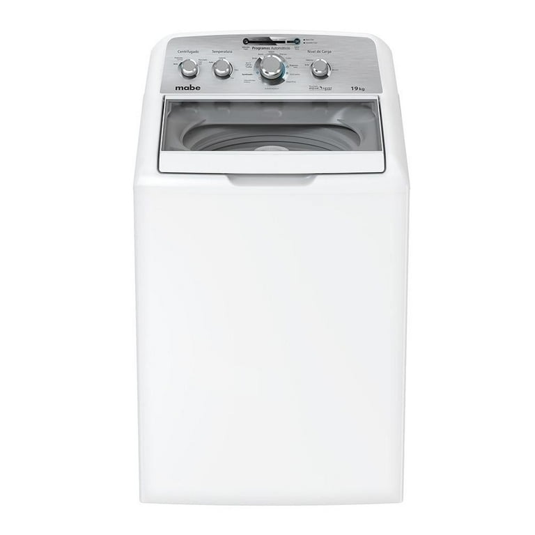 Lavadora Mabe 19 kg Tapa de Cristal Blanco