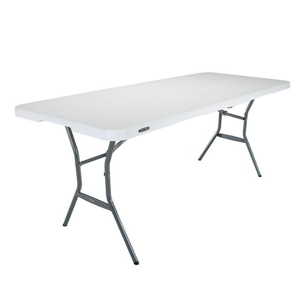 Mesa Lifetime Plegable Rectangular Blanco
