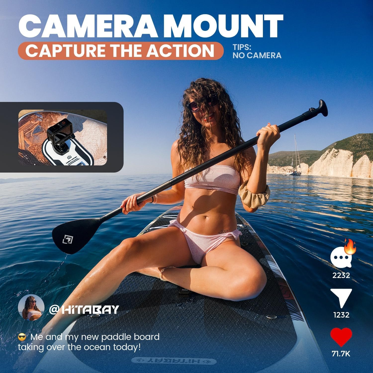 Tabla de Remo Inflable con Paquete de Accesorios iSUP de Alta Calidad, Duradera, Ligera con Postura Ancha y Estable, Sup para Todos los Niveles de Habilidad