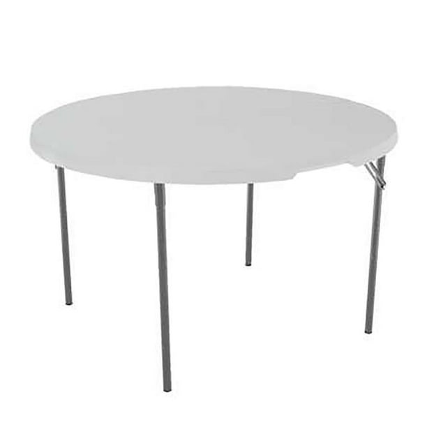 Mesa Lifetime Plegable para Exterior 121 cm Blanco