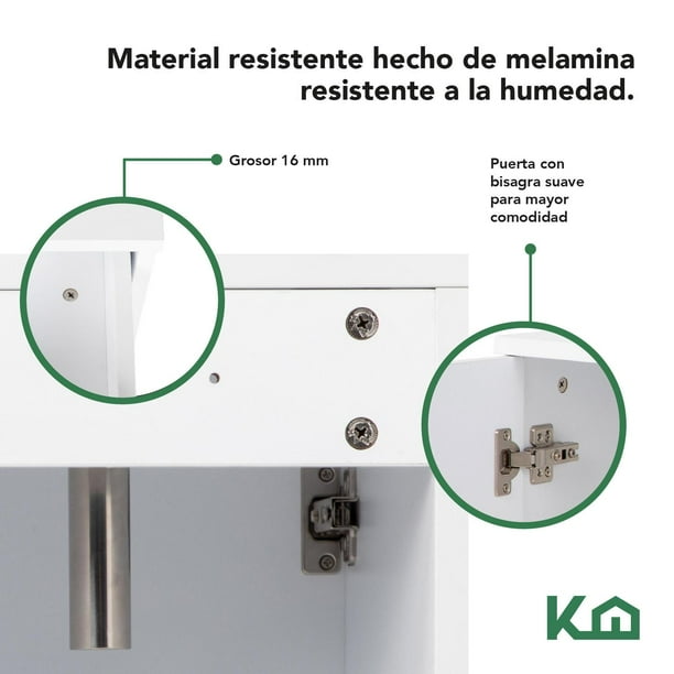 Mueble Kit Para Baño Gabinete Organizador Lavamano Monomando blanco