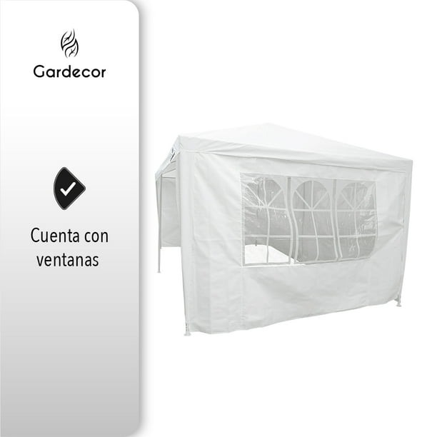 Carpa TOLDO CON PAREDES GARDECOR 6X3 COLOR BLANCO CARP-01