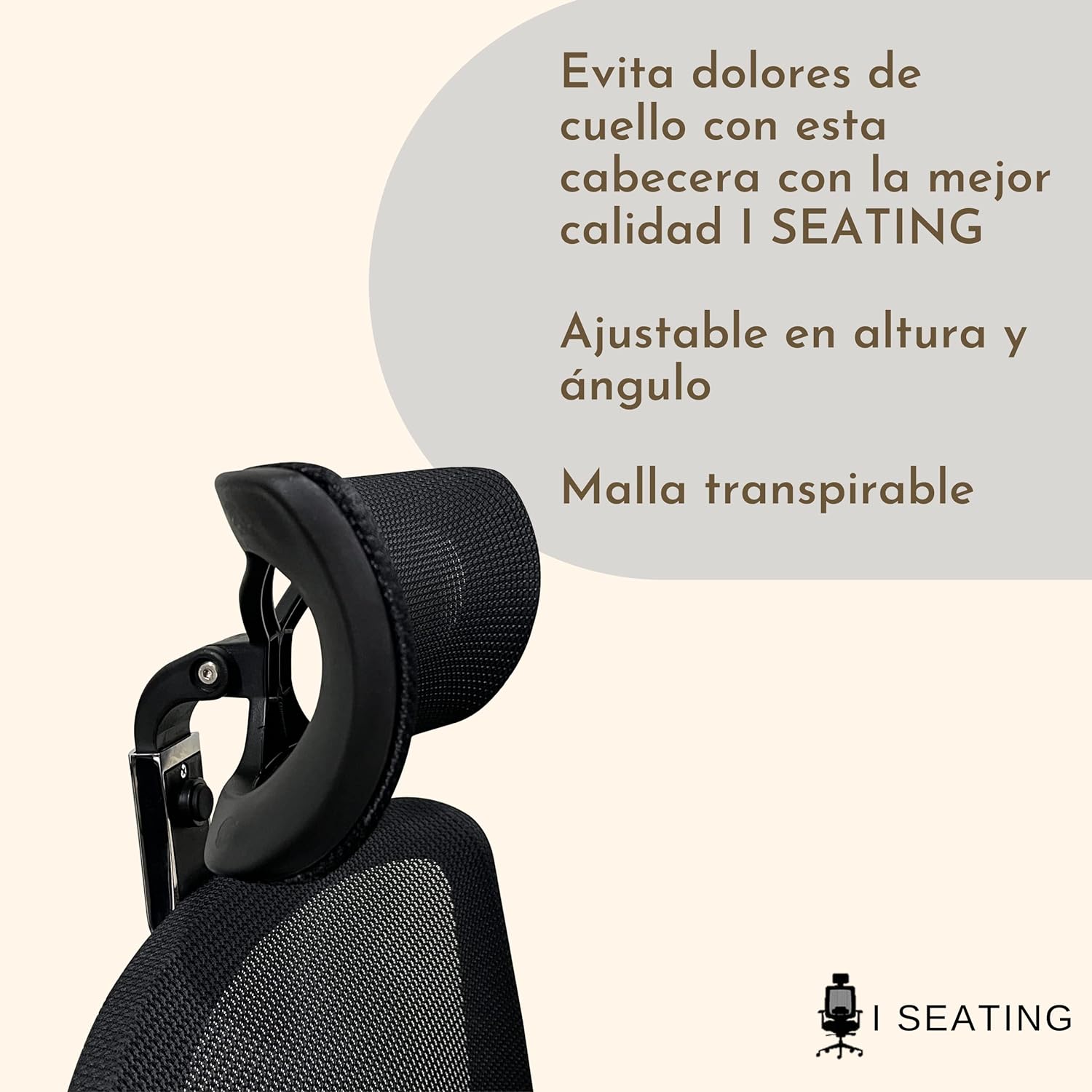 I SEATING Silla Oficina ejecutiva con cabecera y Soporte Lumbar Ajustable Silla Gamer sillas para Escritorio Silla ergonomica Caselli C