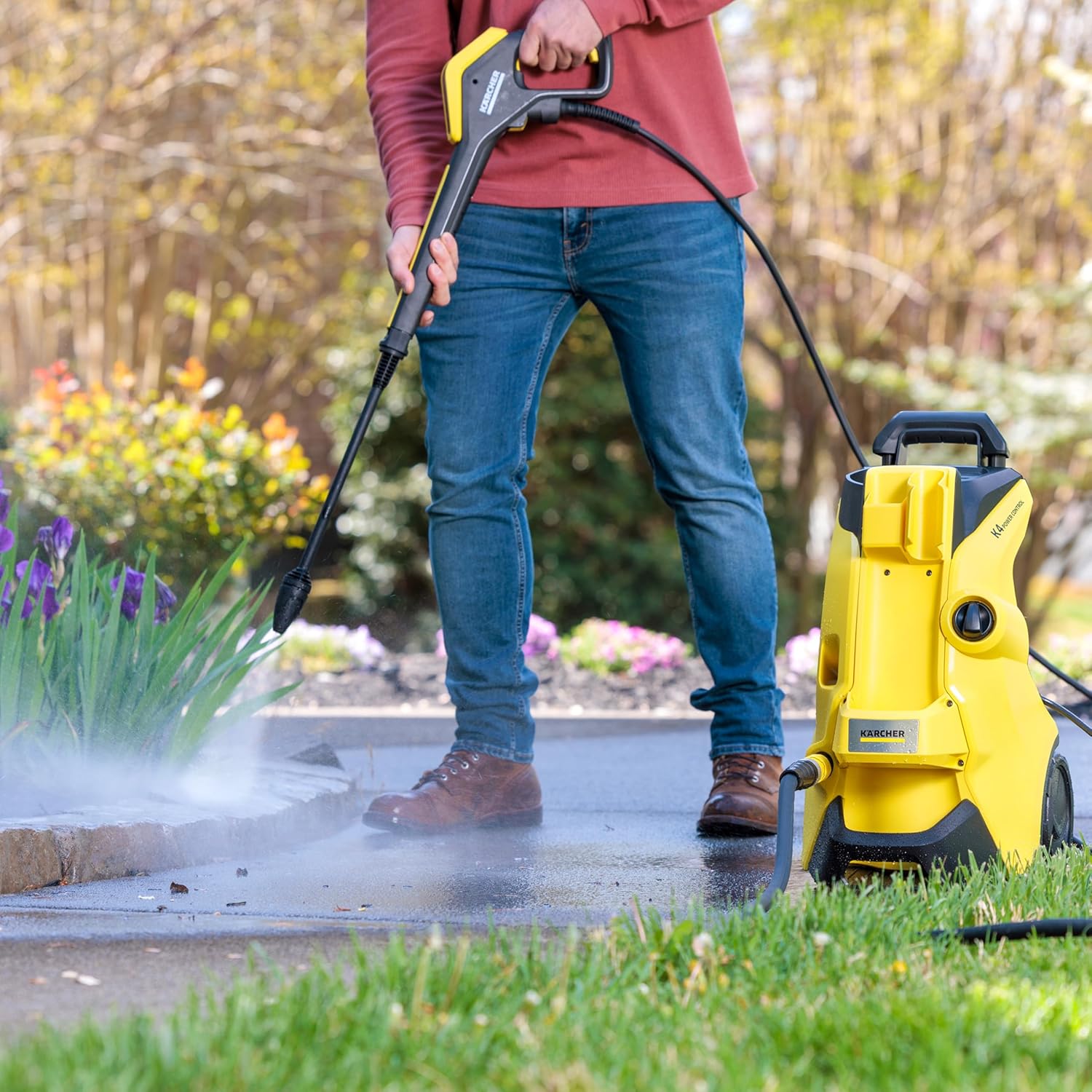 Kärcher K 2 Power Control MAX 2000 PSI Lavadora a presión eléctrica con 2 Varillas de pulverización y Manguera de 26 pies, 1.45 GPM